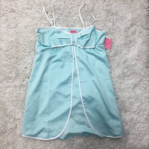 NWT Kate Spade bridal blue satin bow chemise - Picture 3 of 8
